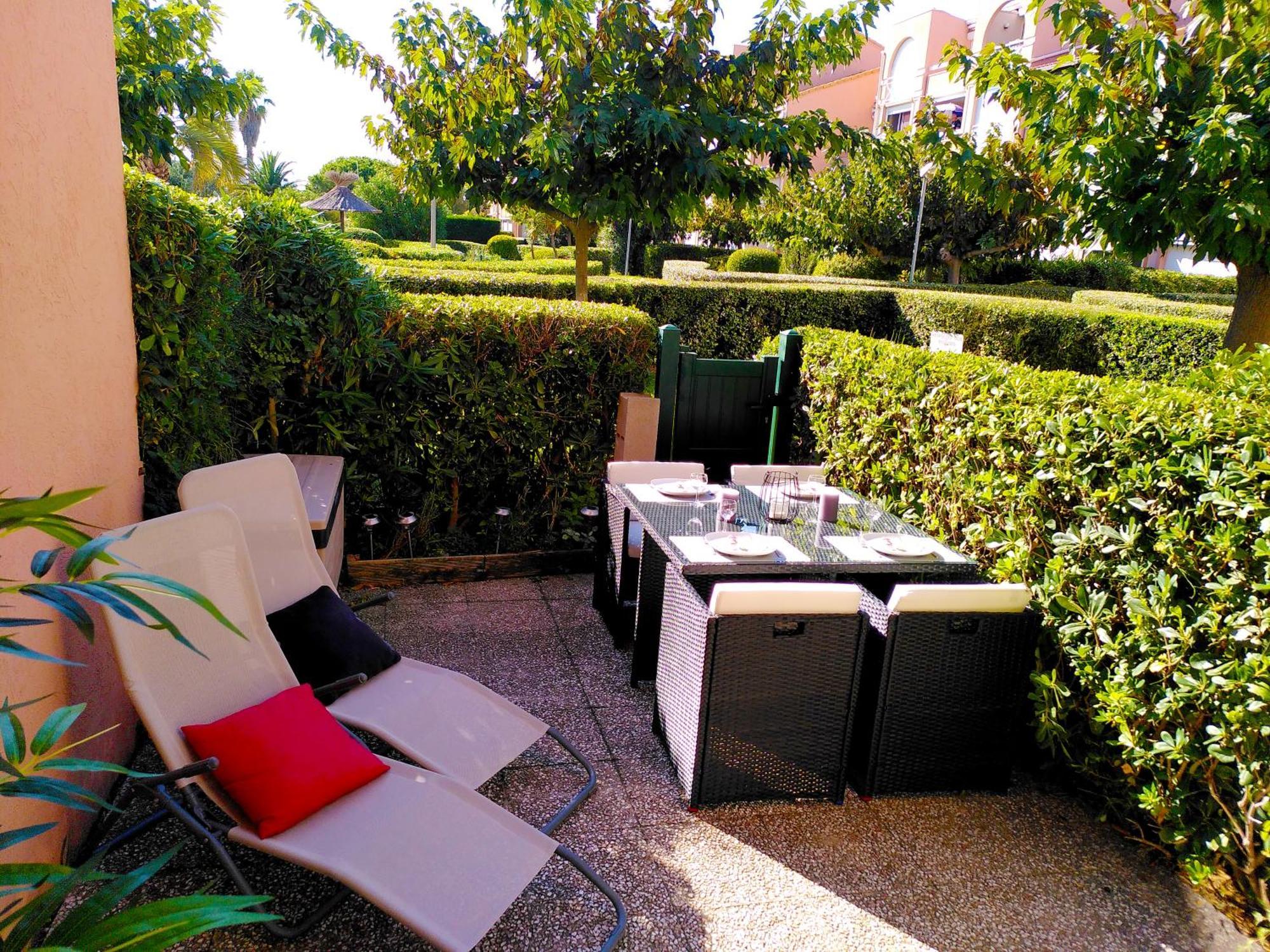 Nid Douillet F2, Clim, Jardin, Piscine, Parking, Plage 200 M Palavas Zewnętrze zdjęcie